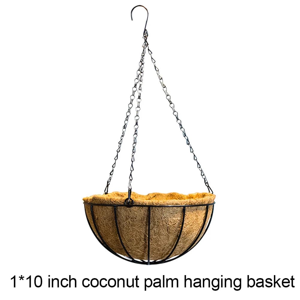 panier de fleurs suspendu en coco