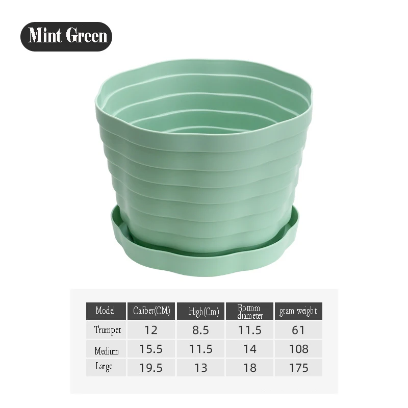 pot de fleurs vert menthe